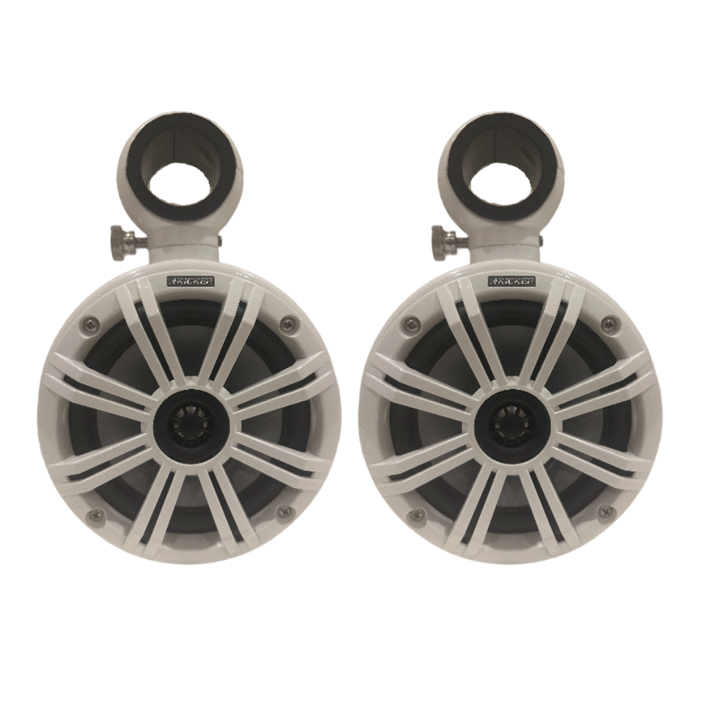 T-Top Kicker Marine Boat Speakers with Swivel Mounts