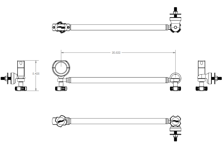 Vertical Brace Standoff Kit for T-Top