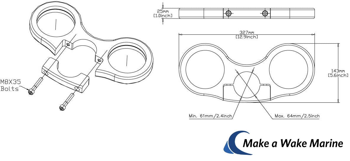 T-Top Tower Cup Holder Boat