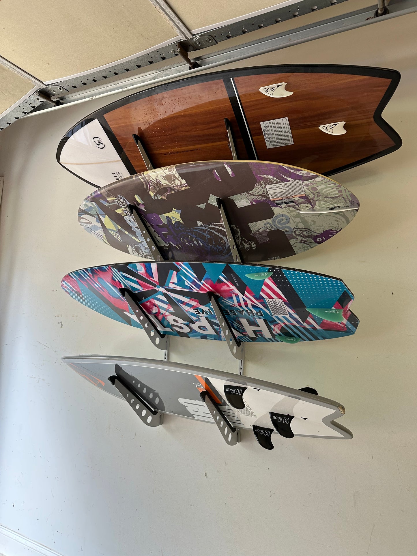 wake surf board storage rack garage
