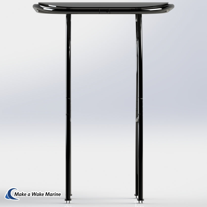 adjustable boat t top black powder coat