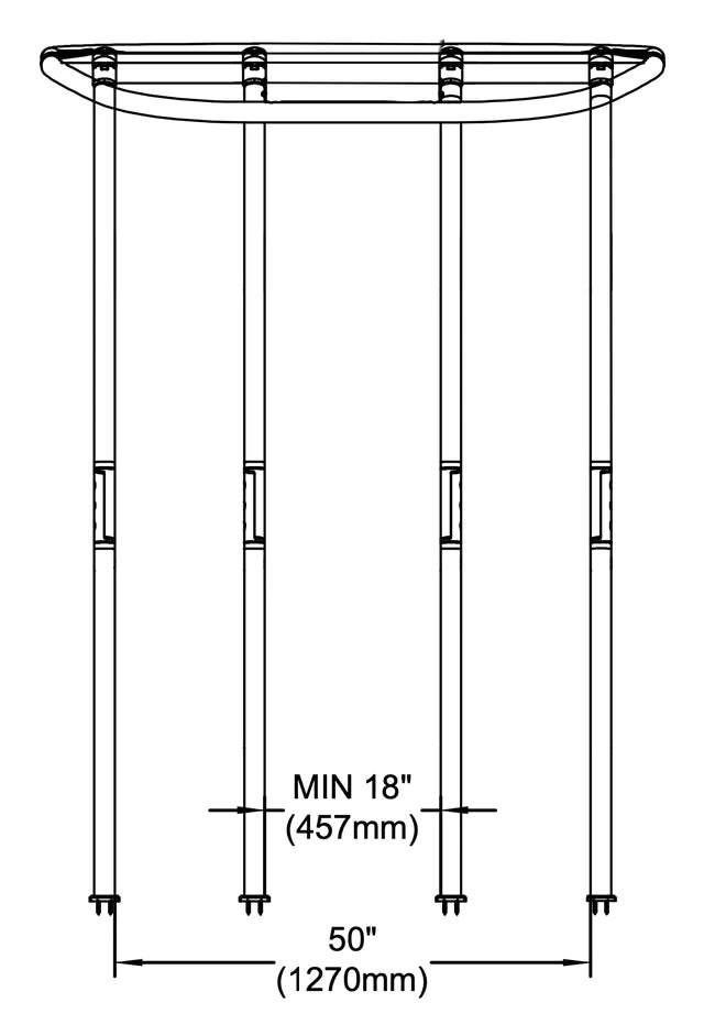 adjustable width boat t top