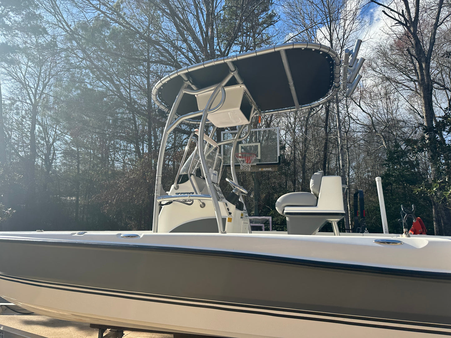 angler boat t top