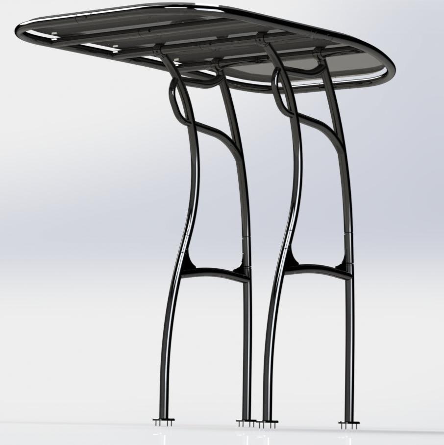 black t top with 5 rod holders