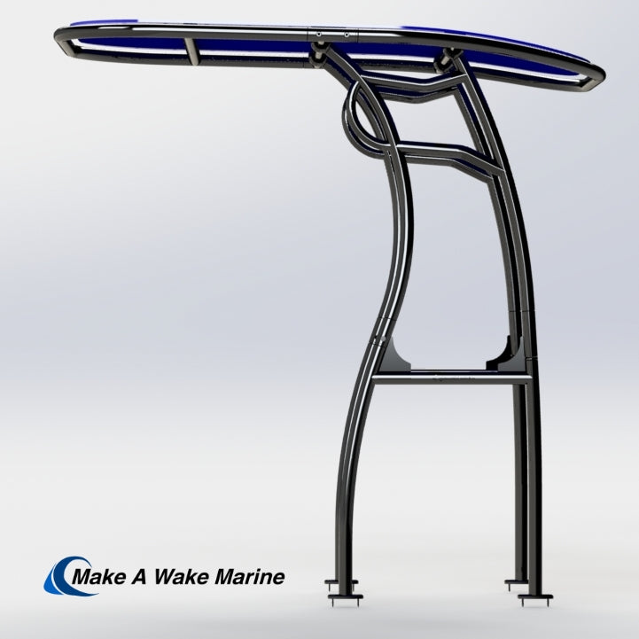 Black Powder Coated Pro 600 Heavy Duty T-Top