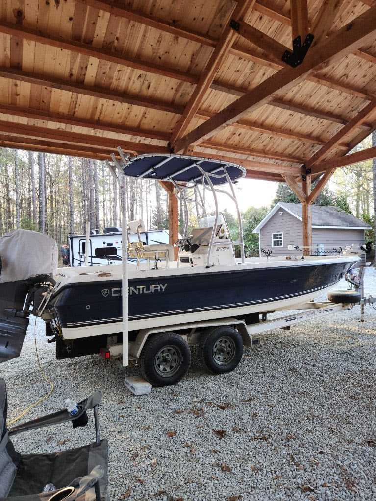 century 2102 boat t top