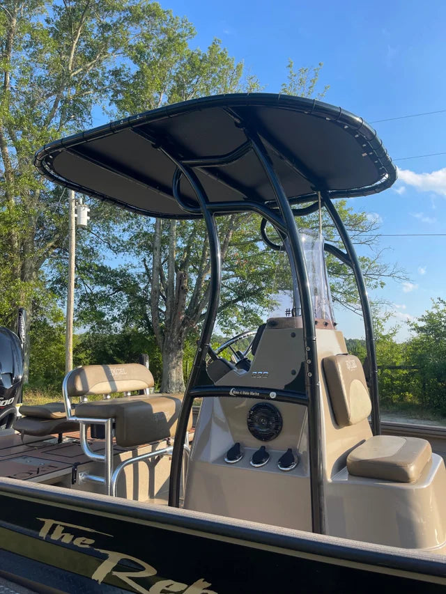 excel 220 boat black t top