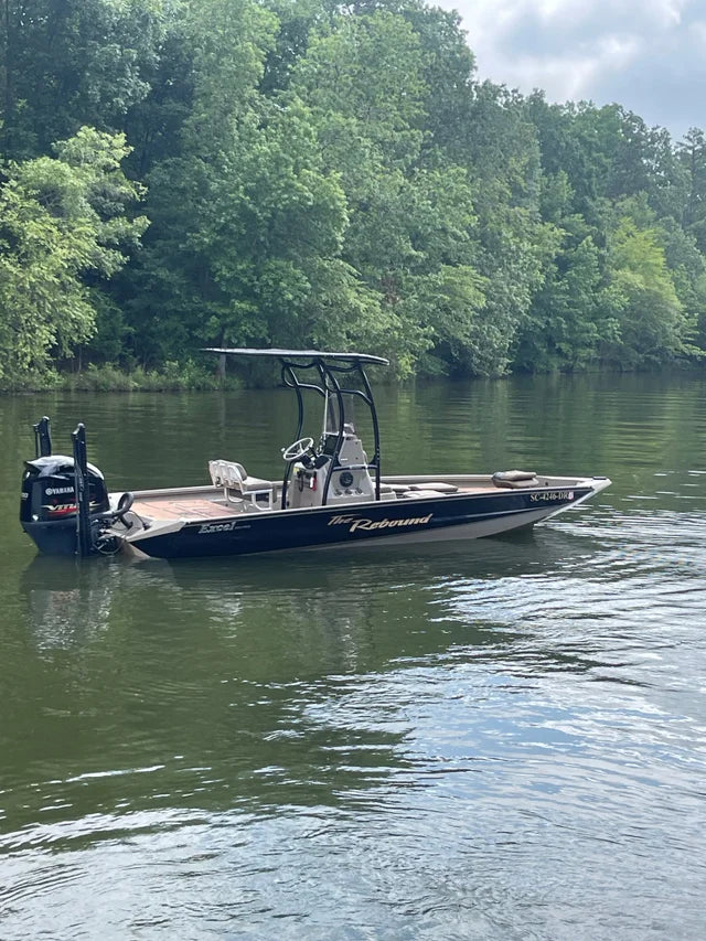 excel bay black powder coat boat t top