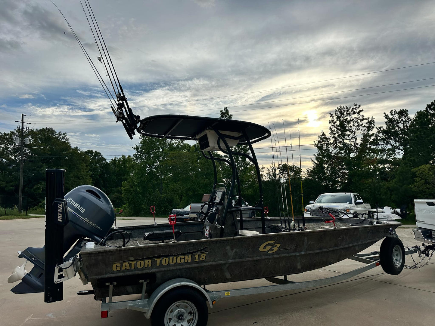 g3 gator tough 18 boat t top powder coated