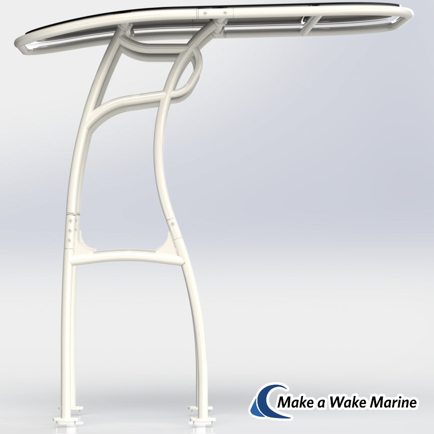 heavy-duty boat t top white powder coated