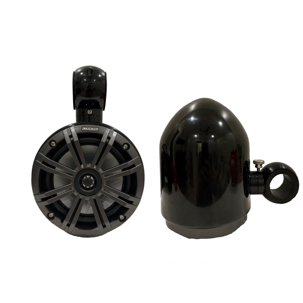T-Top Kicker Marine Boat Speakers with Swivel Mounts