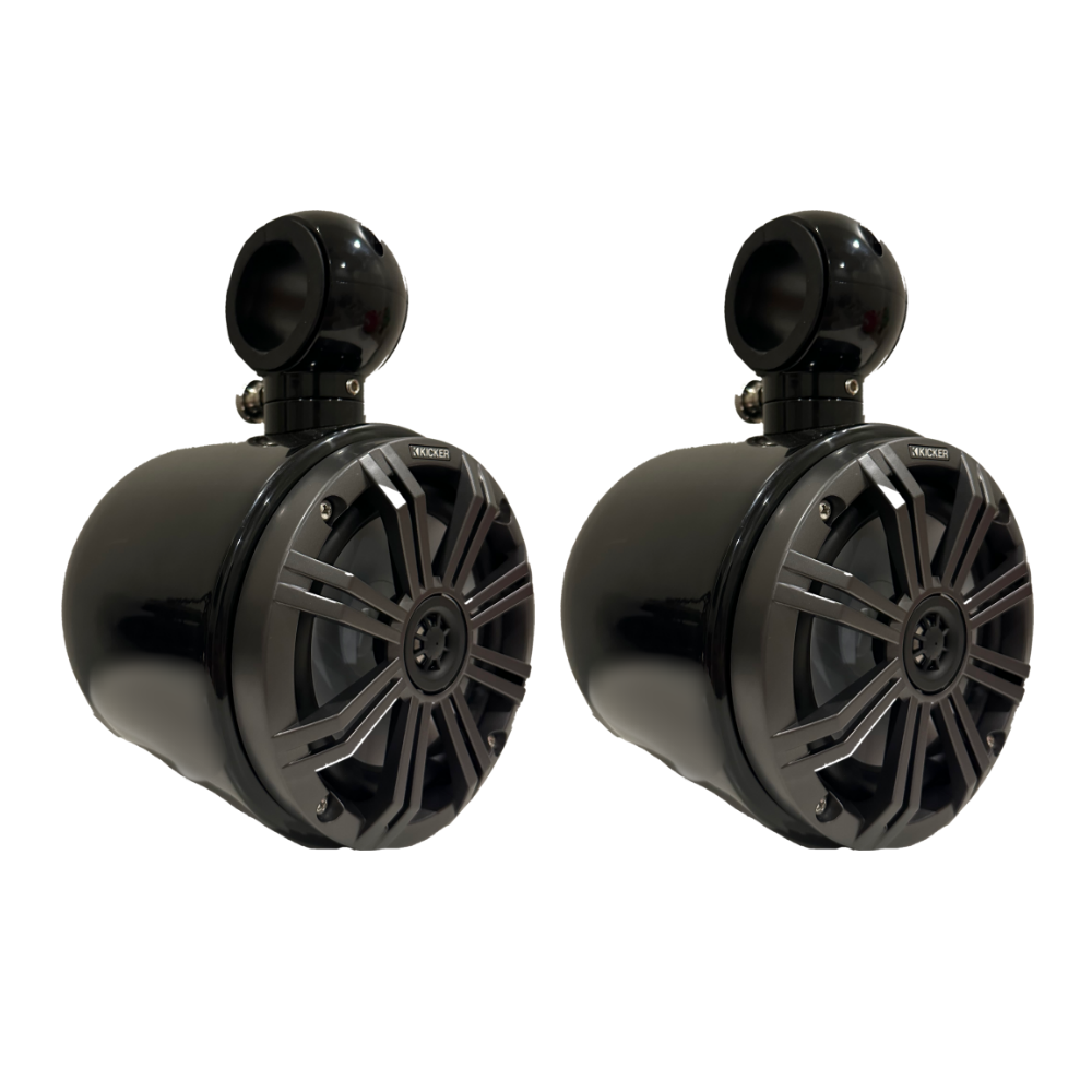 T-Top Kicker Marine Boat Speakers with Swivel Mounts