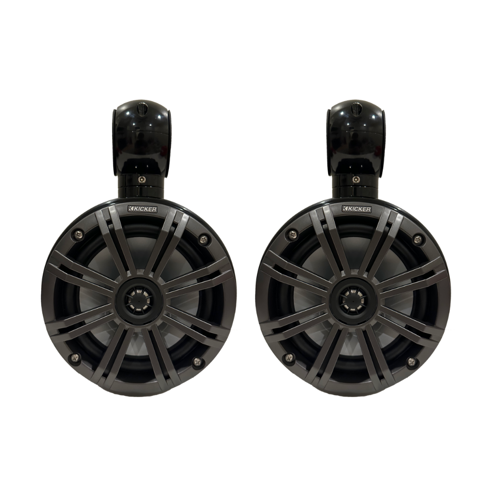 T-Top Kicker Marine Boat Speakers with Swivel Mounts