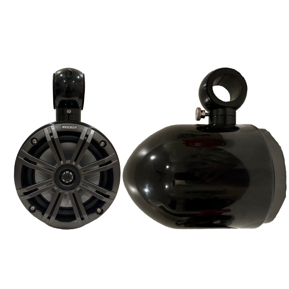 T-Top Kicker Marine Boat Speakers with Swivel Mounts