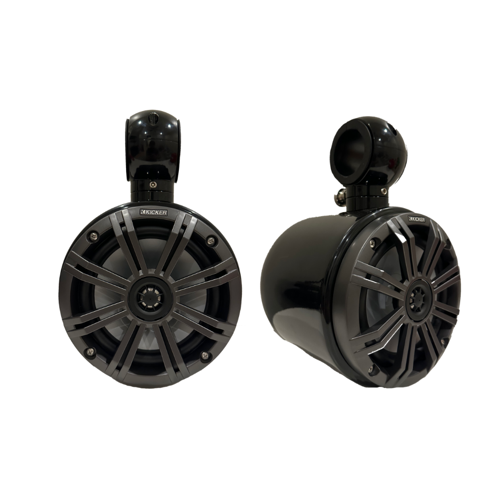 T-Top Kicker Marine Boat Speakers with Swivel Mounts