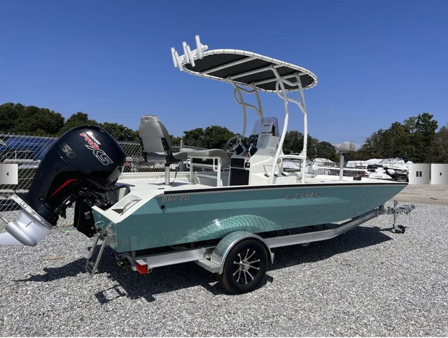 lowe 20 ft boat t top 5 rod holder