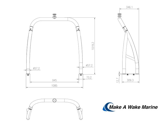 Ski Tow Bar for Pontoon Boats