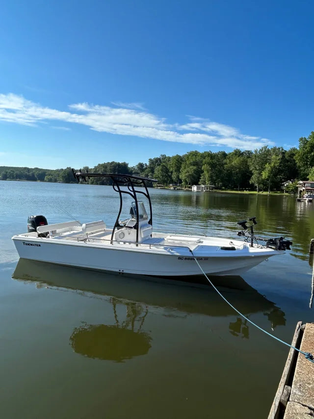 tidewater boat black powdercoated t top