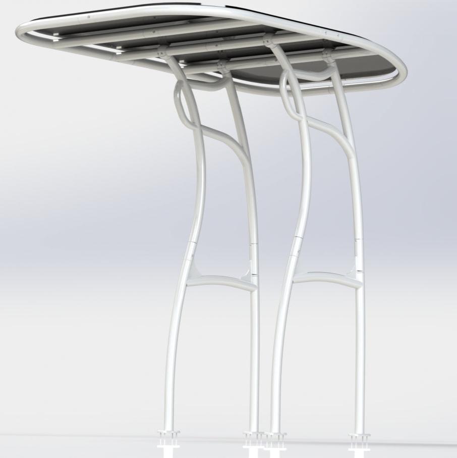 universal DIY white powder coat t top