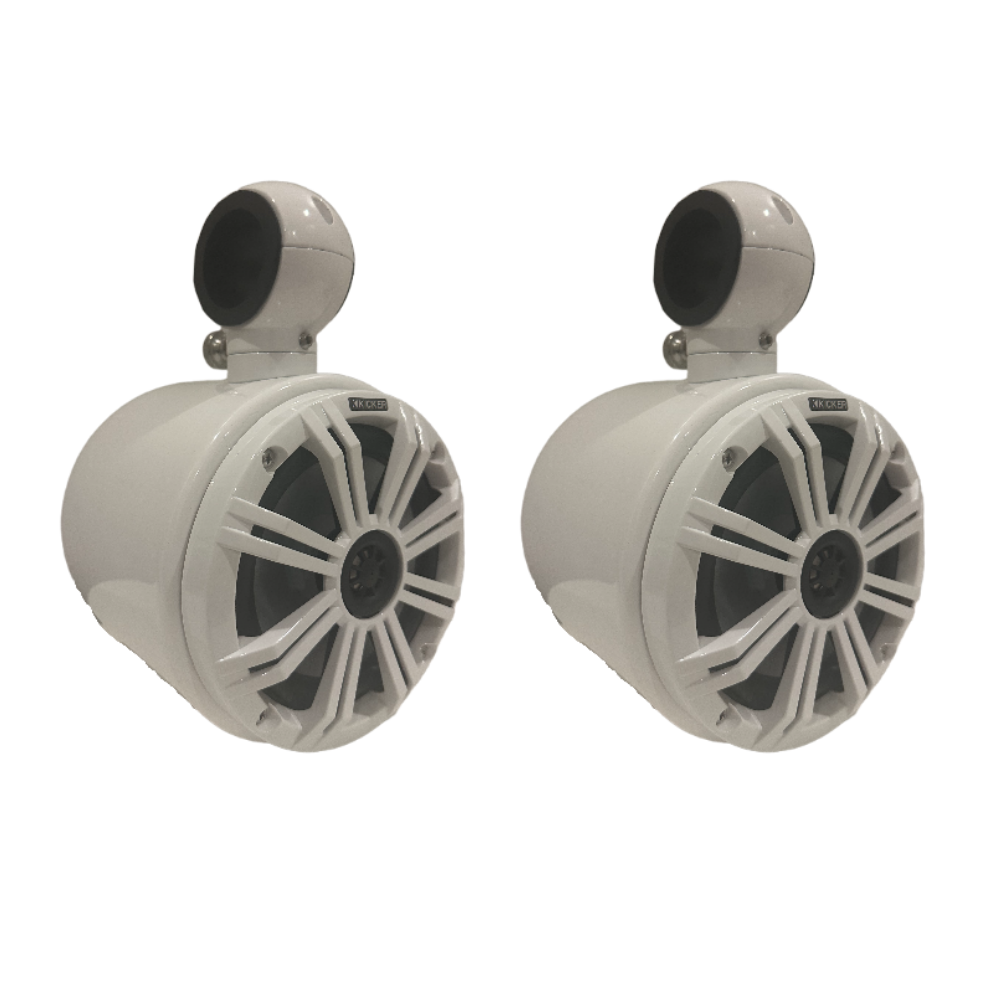 T-Top Kicker Marine Boat Speakers with Swivel Mounts