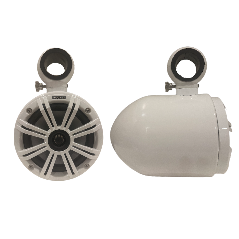 T-Top Kicker Marine Boat Speakers with Swivel Mounts
