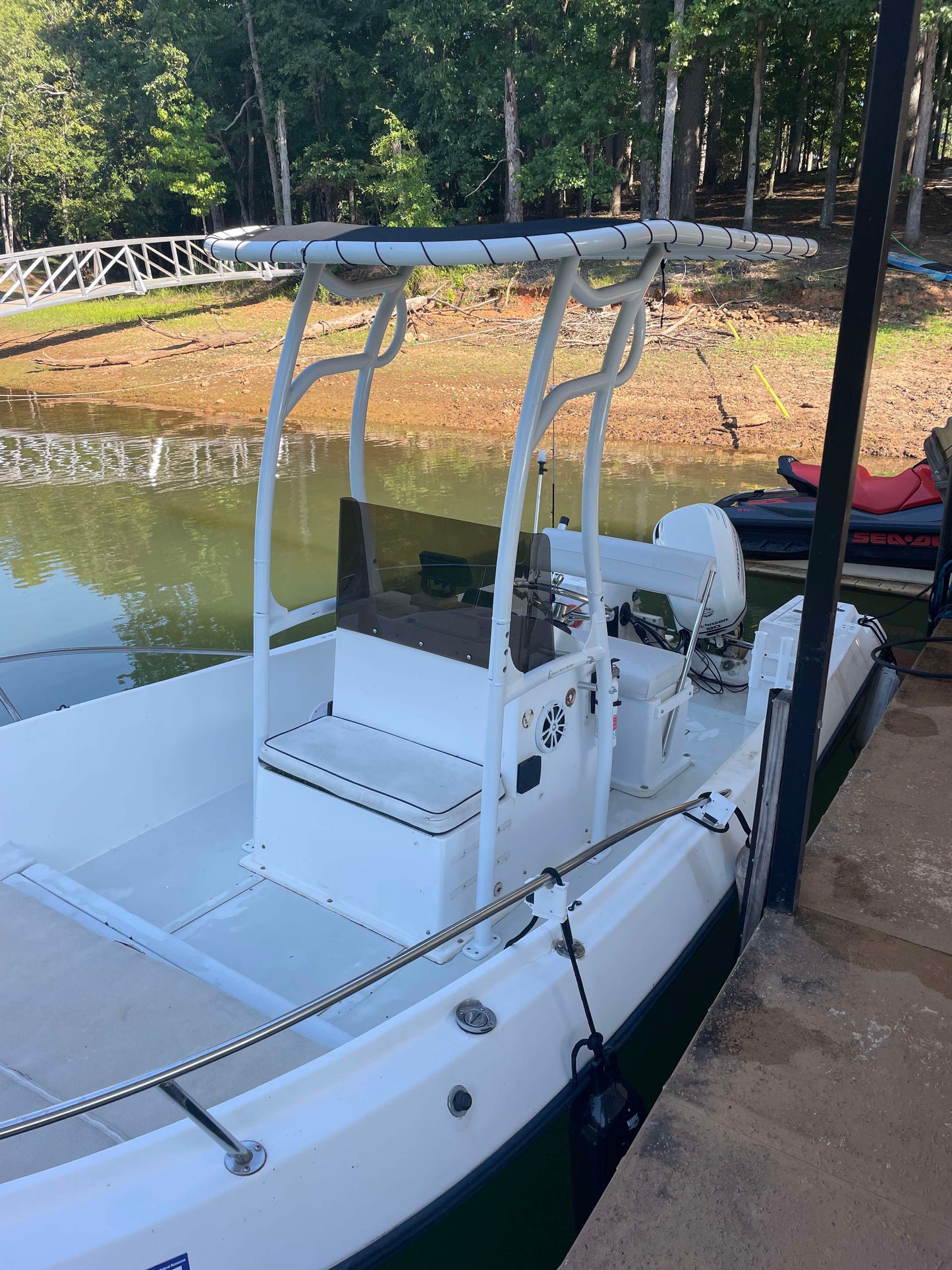 white powdercoated boat top DIY
