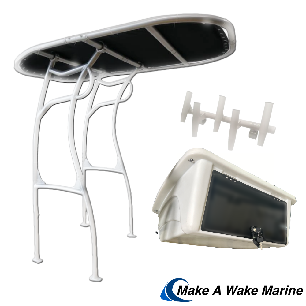 white t-top package electronics box rod holder universal