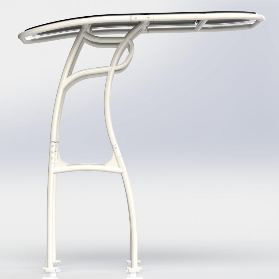 white t top 5 rod holder