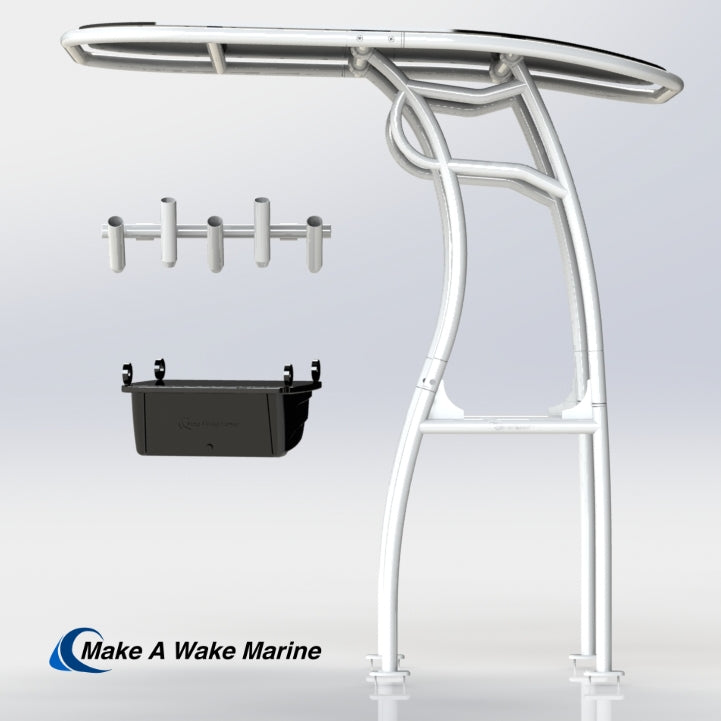 White Powder Coated Pro 600 Heavy Duty T-Top Package