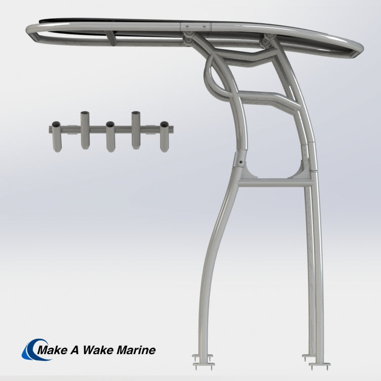 High Side Bar Pro 600 Heavy Duty T-Top w/ 5 Rod Holder