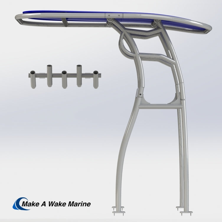 High Side Bar Pro 600 Heavy Duty T-Top w/ 5 Rod Holder