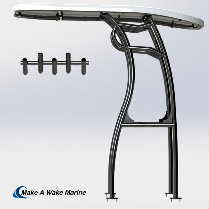 Hard Top Pro 600 Heavy-Duty T-Top w/ 5 Rod Holder