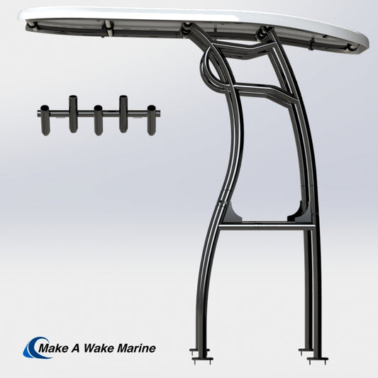 Hard Top Pro 600 Heavy-Duty T-Top w/ 5 Rod Holder