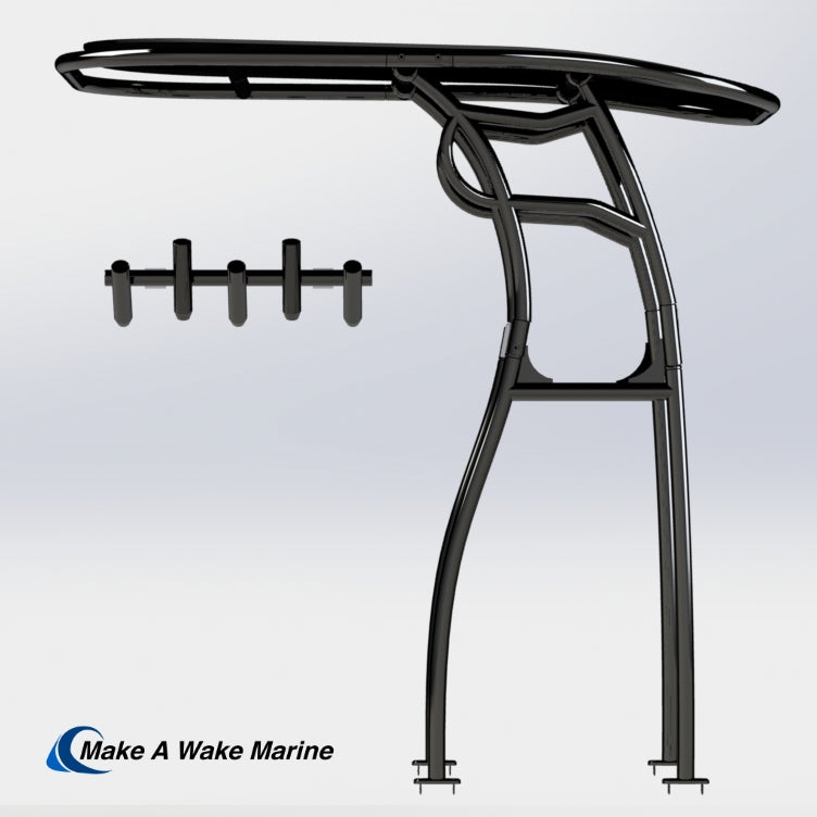 High Side Bar Pro 600 Heavy Duty T-Top w/ 5 Rod Holder