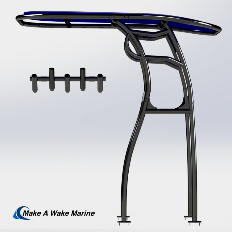 High Side Bar Pro 600 Heavy Duty T-Top w/ 5 Rod Holder