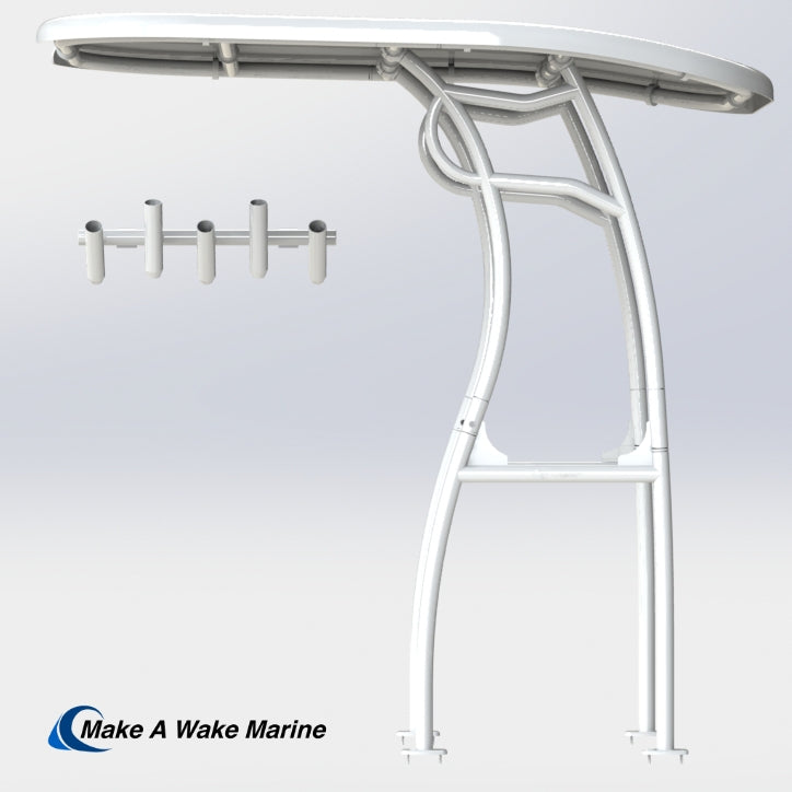 Hard Top Pro 600 Heavy-Duty T-Top w/ 5 Rod Holder