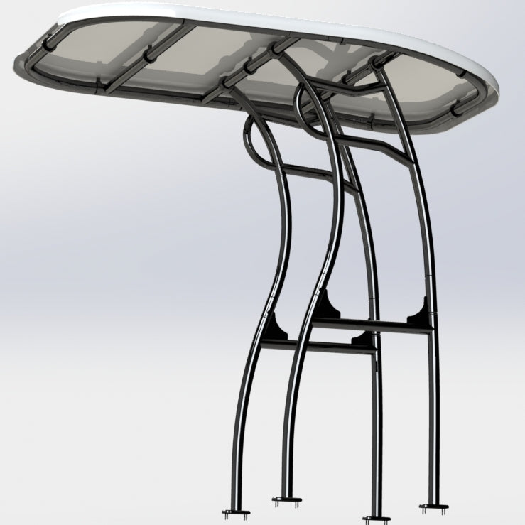 Hard Top Pro 600 Heavy-Duty T-Top w/ 5 Rod Holder