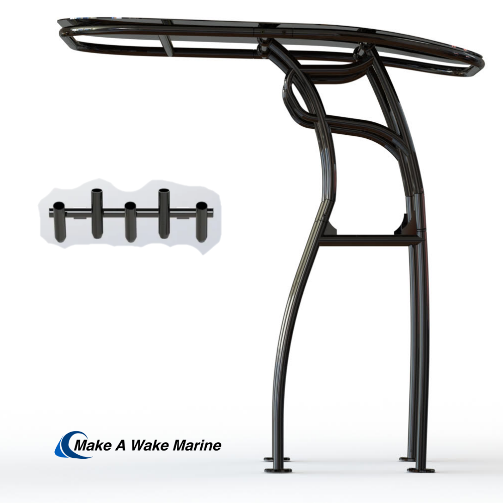 High Side Bar Pro 600 Heavy Duty T-Top w/ 5 Rod Holder