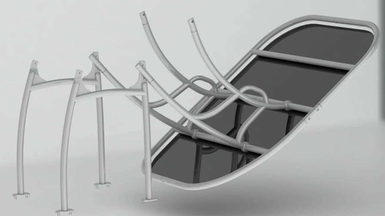 Anodized Aluminum Pro 600 Heavy Duty T-Top Package