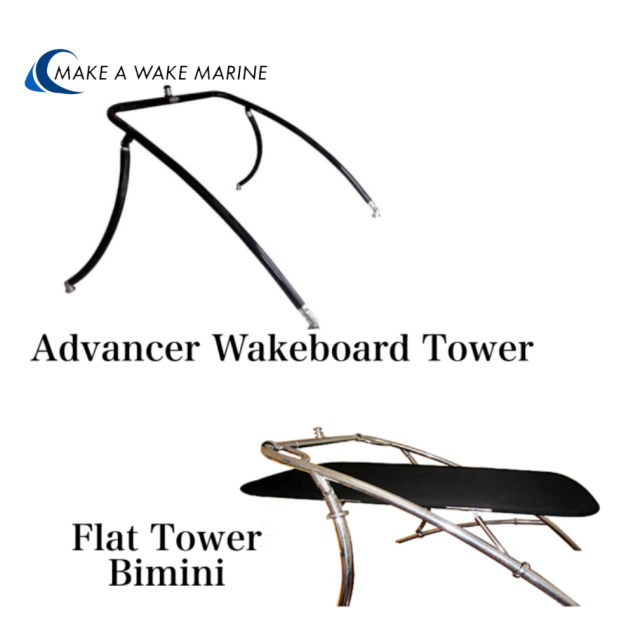 Advancer Wakeboard Tower with Flat Bimini Package