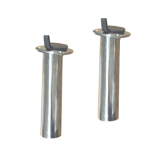 Pair of Stainless Steel Flush Rod Holders