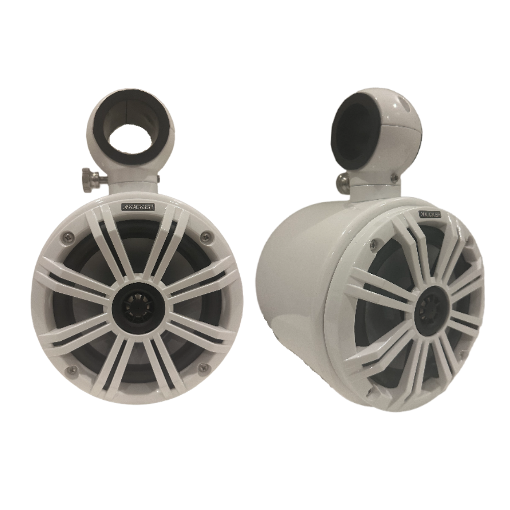 T-Top Kicker Marine Boat Speakers with Swivel Mounts