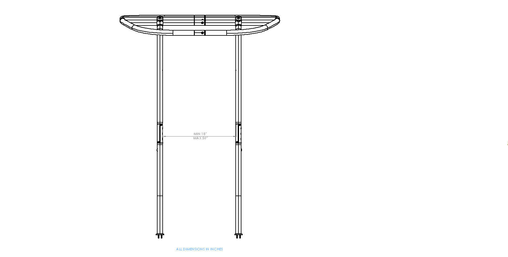 Black Powder Coated Pro 600 Heavy Duty T-Top w/ 5 Rod Holder