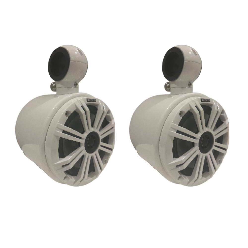 Matching T-Top Kicker Marine Boat Speakers with Swivel Mounts