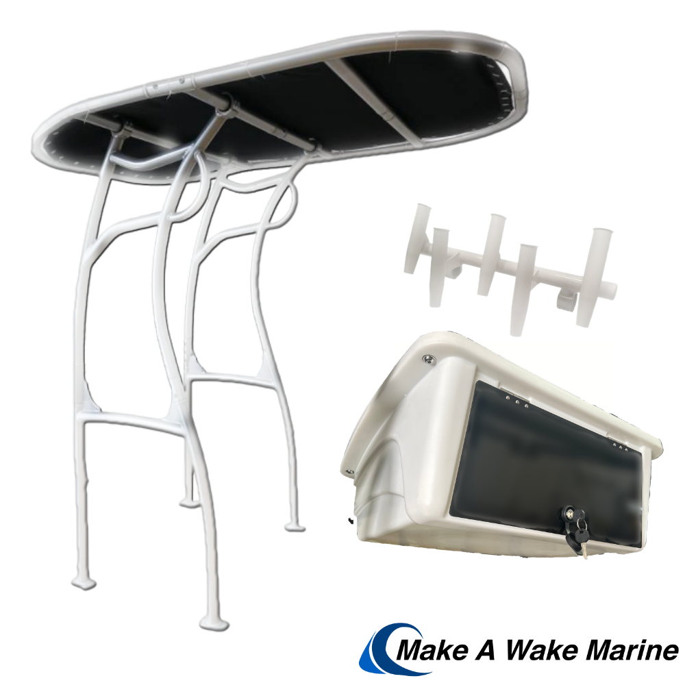 White Powder Coated Pro 600 Heavy Duty T-Top Package