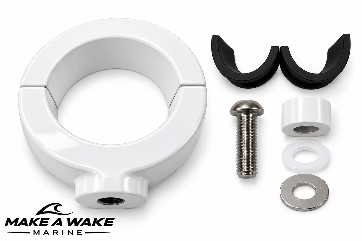 t top mounting clamp white