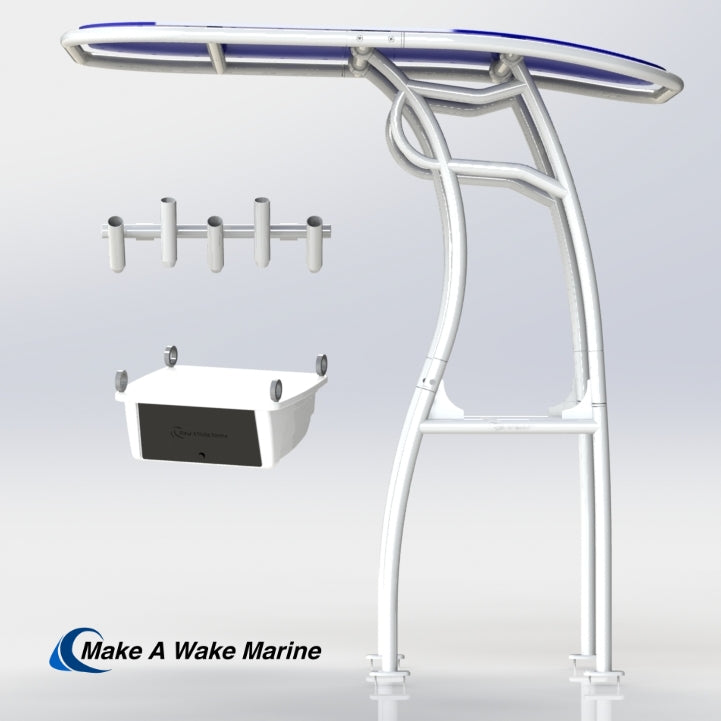 White Powder Coated Pro 600 Heavy Duty T-Top Package